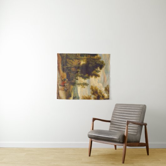 De loop naar Emmaus met Christus Wandkleed (In Situ (horizontaal))