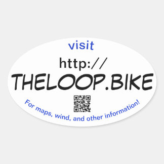 De Loop! Tucson's fietspad informatie! Ovale Sticker