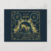 De loop van de Qilin Golden Water Tapestry Briefkaart (Voorkant)