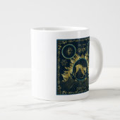 De loop van de Qilin Golden Water Tapestry Grote Koffiekop (Voorkant rechts)
