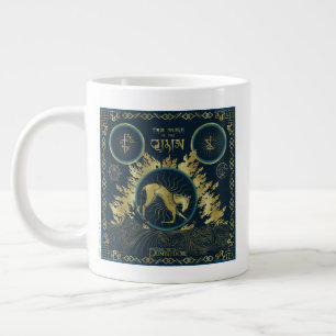 De loop van de Qilin Golden Water Tapestry Grote Koffiekop