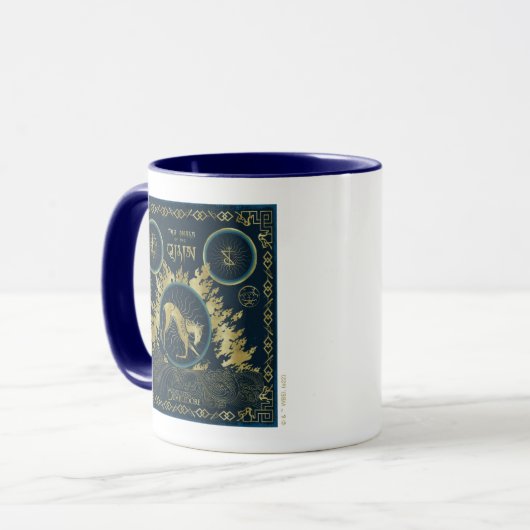 De loop van de Qilin Golden Water Tapestry Mok (Voorkant links)