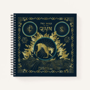De loop van de Qilin Golden Water Tapestry Notitieboek