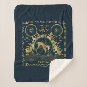 De loop van de Qilin Golden Water Tapestry Sherpa Deken