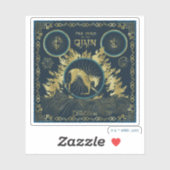 De loop van de Qilin Golden Water Tapestry Sticker (Vel)