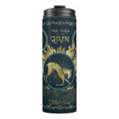 De loop van de Qilin Golden Water Tapestry Thermosbeker (Voorkant)