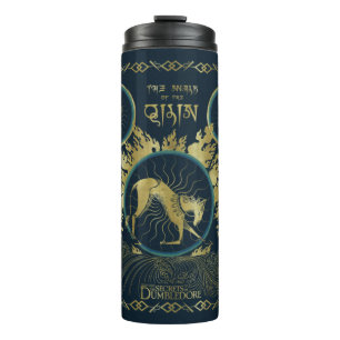 De loop van de Qilin Golden Water Tapestry Thermosbeker