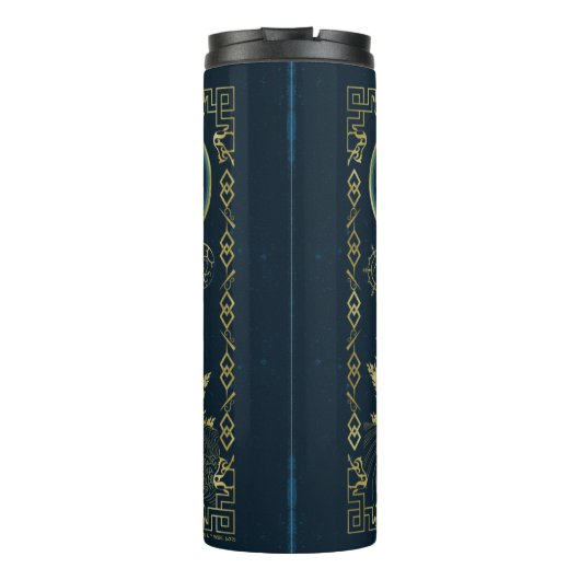 De loop van de Qilin Golden Water Tapestry Thermosbeker (Achterkant)