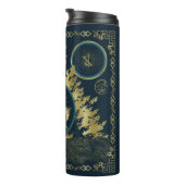 De loop van de Qilin Golden Water Tapestry Thermosbeker (Geroteerd rechts)