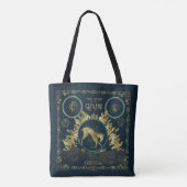 De loop van de Qilin Golden Water Tapestry Tote Bag (Achterkant)