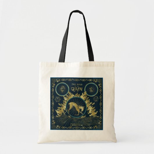 De loop van de Qilin Golden Water Tapestry Tote Bag (Voorkant)