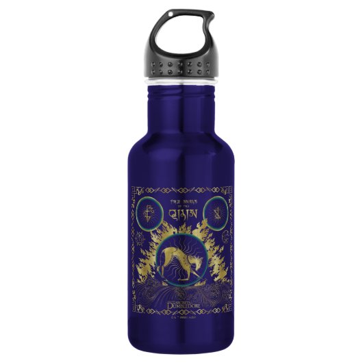 De loop van de Qilin Golden Water Tapestry Waterfles (Voorkant)