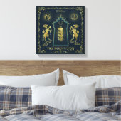 De loop van de Tapestry van de Qilin Golden Tower Canvas Afdruk (Insitu (Slaapkamer))