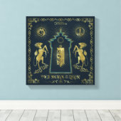 De loop van de Tapestry van de Qilin Golden Tower Canvas Afdruk (Insitu (Houten vloer))