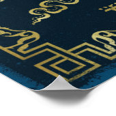 De loop van de Tapestry van de Qilin Golden Tower Poster (Hoek)