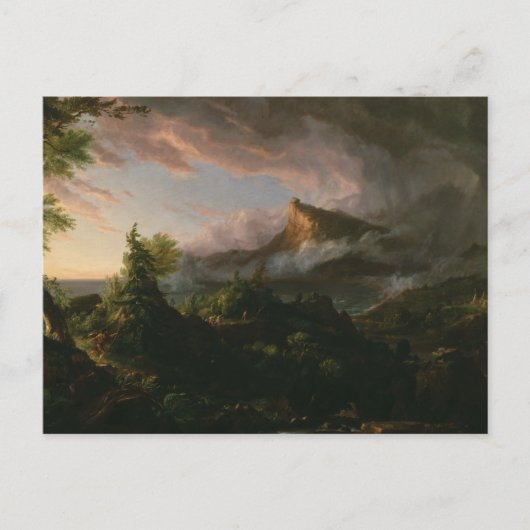 De loop van het rijk: Wilde staat door Thomas Cole Briefkaart (Voorkant)