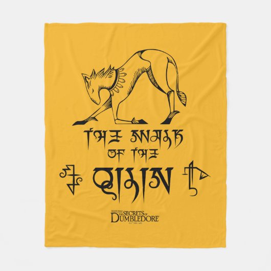 De looppas van Qilin Lijn grafisch Fleece Deken (Voorkant)