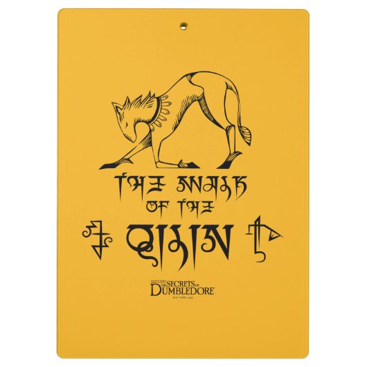 De looppas van Qilin Lijn grafisch Klembord (Achterkant)