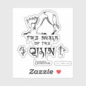 De looppas van Qilin Lijn grafisch Sticker (Vel)