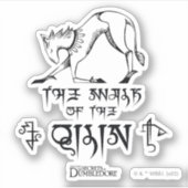 De looppas van Qilin Lijn grafisch Sticker (Voorkant)