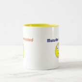 De looptijd is overschat tweekleurige koffiemok (Center)