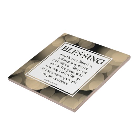 DE LOORD BLESS U Aantallen 6:24-26 Christelijk Tegeltje (Zijkant)