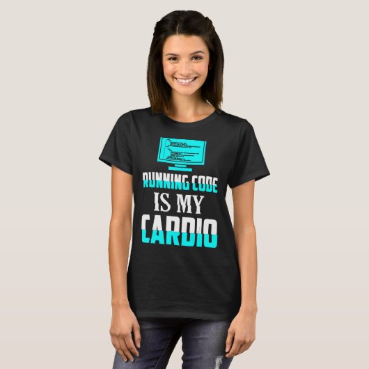 De lopende code is Mijn Cardio Coding Software T-shirt (Voorkant volledig)