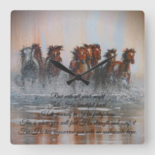 De lopende Klok van de Muur van Paarden