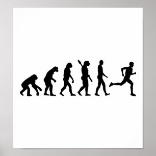 De lopende marathon van de evolutie poster