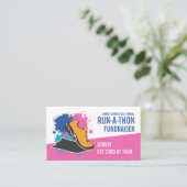 De lopende Schop, Charity run-Walk-a-Thon Gebeurte Visitekaartje (Staand voorkant)