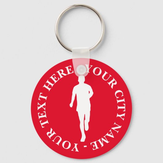 De lopende sleutelhanger van het man silhouette me (Voorkant)