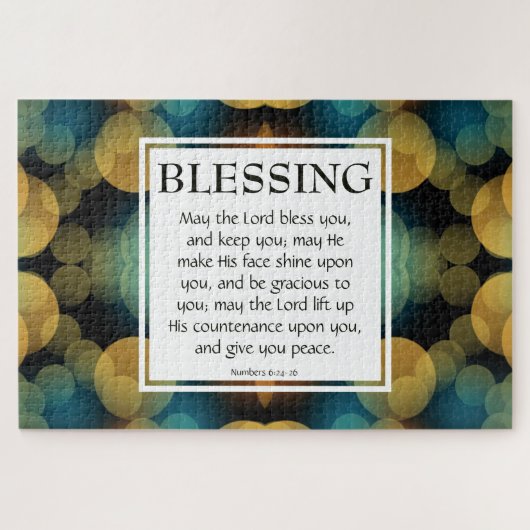 DE LORD BLESS U NUMMER 6:24 DIE 20"x30" BLOKKEREN Legpuzzel (Horizontaal)