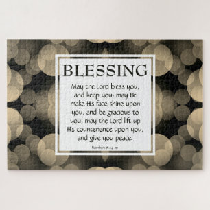 DE LORD BLESS U NUMMER 6:24 DIE 20"x30" BLOKKEREN Legpuzzel