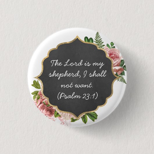 De LORD is mijn herder Psalm 23:1 - Button (Voorkant)