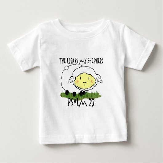 De LORD is mijn herder Psalm 23 Baby t-shirt - U (Voorkant)