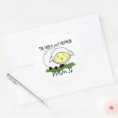 De LORD is mijn herder Psalm 23 Baby t-shirt - U Ronde Sticker (Envelop)