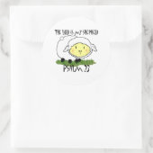 De LORD is mijn herder Psalm 23 Baby t-shirt - U Ronde Sticker (Tas)
