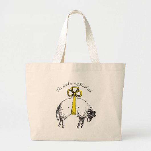 De LORD is mijn herder Psalm 23 Grote Tote Bag (Voorkant)