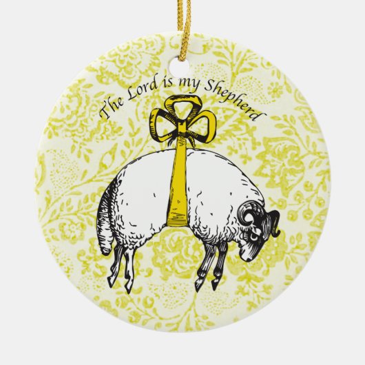 De LORD is mijn herder Psalm 23 Keramisch Ornament (Voorkant)
