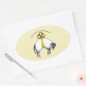 De LORD is mijn herder Psalm 23 Ovale Sticker (Envelop)