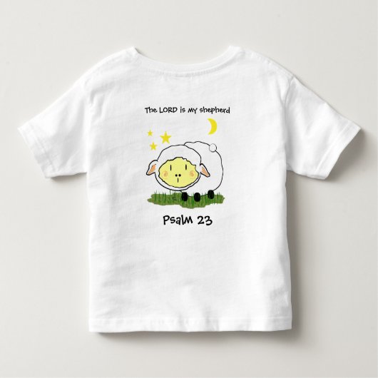 De LORD is mijn herder Psalm 23 t-shirt (Achterkant)