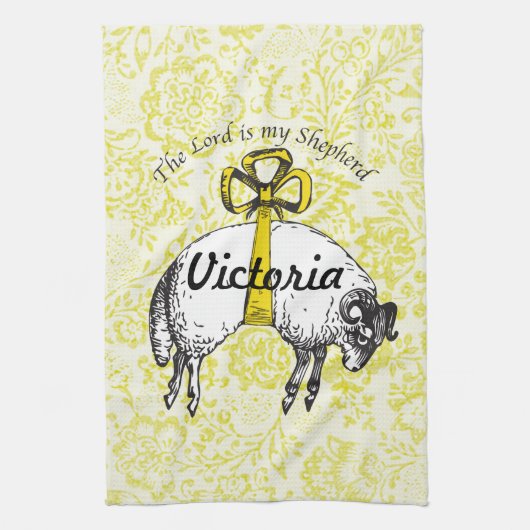 De LORD is mijn herder Psalm 23 Theedoek (Verticaal)