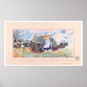 De LORD is mijn herder-Shepherd Girl Poster