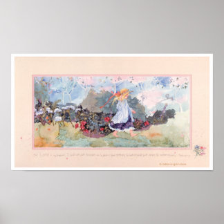 De LORD is mijn herder-Shepherd Girl Poster