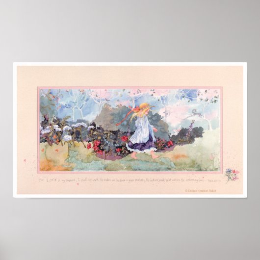 De LORD is mijn herder-Shepherd Girl Poster (Voorkant)