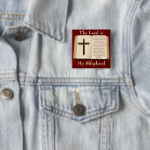 De LORD is mijn Shepherd Vierkante Button 5,1 Cm (In situ)
