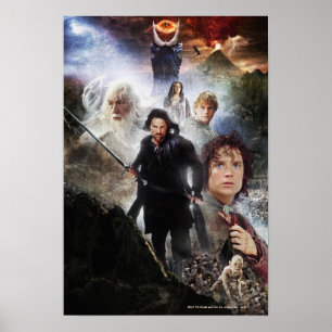 DE LORD VAN DE Collage van het Karakter van het Ka Poster