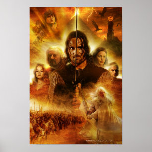DE LORD VAN DE RINGS: ROTK Aragorn Movie Poster