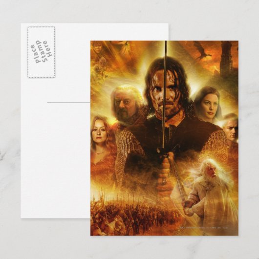 DE LORD VAN DE RINGS: ROTK Aragorn Movie Poster Briefkaart (Voorkant / Achterkant)