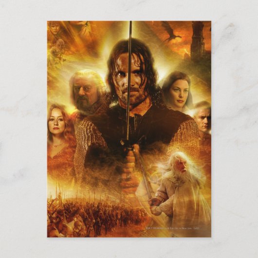 DE LORD VAN DE RINGS: ROTK Aragorn Movie Poster Briefkaart (Voorkant)